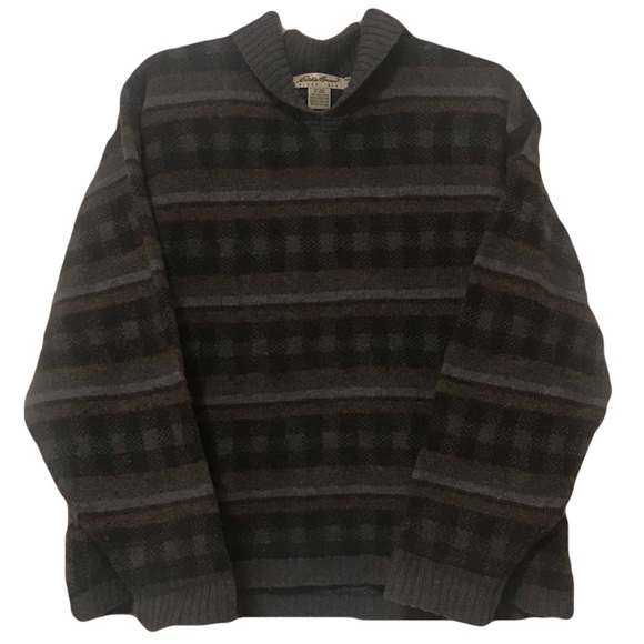 Eddie Bauer Sweaters - Eddie Bauer Comfy Green & Brown Sweater